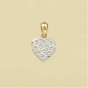 GPC 11mm CZ PAVE SET HEART PENDANT     =