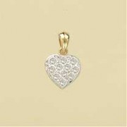 GPC 11mm CZ PAVE SET HEART PENDANT     =