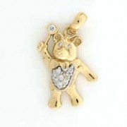 GPC CZ SET TEDDY BEAR PENDANT          =