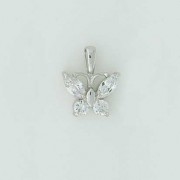 GPC WHITE CZ BUTTERFLY PENDANT