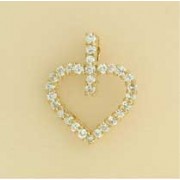 GPC 18mm CZ SET OPEN HEART PENDANT     =