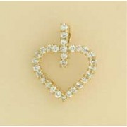 GPC 18mm CZ SET OPEN HEART PENDANT     =