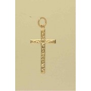 GPC 25x17mm SOLID ENGRAVED CROSS       =