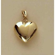 GPC 16mm HOLLOW POLISHED HEART PENDANT =