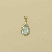 GPC TEARDROP BLUE TOPAZ PENDANT