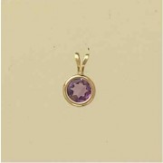 GPC 6mm AMETHYST RUBSET PENDANT