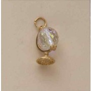 GPC SPINNING CRYSTAL GLOBE CHARM       =