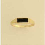 GPC 8X3mm RECTANGULAR ONYX RING