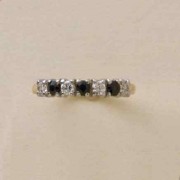 GPC CZ/SAPPHIRE 7 STONE ETERNITY RING  =