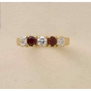 GPC CZ/GARNET 5 ST ETERNITY RING       =