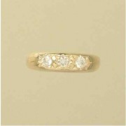 GPC 3 STONE CZ GYPSY RING              =