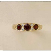 GPC CZ/GARNET GYPSY RING               =