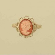 GPC 10X8mm TWIST WIRE EDGE CAMEO RING  =