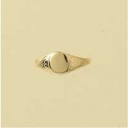 GPC EMBOSSED SHANK OVAL SIGNET RING