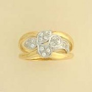 GPC SPLIT SHANK CZ SET FANCY LEAF RING