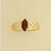 GPC MARQUISE GARNET CELTIC RING        =