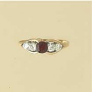 GPC CZ/GARNET 5 STONE RING             =