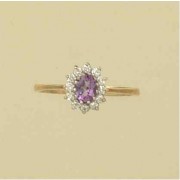 GPC CZ/AMETHYST CLUSTER RING           =