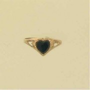 GPC HEART ONYX HEART SHANK BABY RING