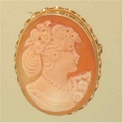 GPC 30mm OVAL AMALFI CAMEO BROOCH/PDNT