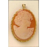 GPC 35mm AMALFI STYLE CAMEO BROOCH/PDNT