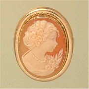 GPC 25x19mm OVAL CANNES CAMEO BROOCH