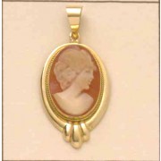 GPC 16x12mm OVAL ARI CAMEO PENDANT