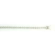 9ct WHITE FLOWER DES.CZ TENNIS BRACELET