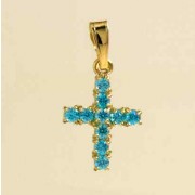 GPC 17x14mm BLUE TOPAZ CROSS           =