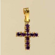 GPC 17x14mm AMETHYST CROSS             =