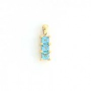 GPC 3 SQ.STONE PENDANT-BLUE TOPAZ