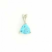 GPC WHITE TRILLION PENDANT-BLUE TOPAZ  =