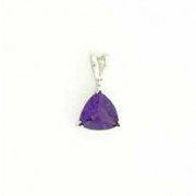 GPC WHITE TRILLION PENDANT-AMETHYST