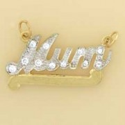 GPC 30mm CZ SET MUM NAMEPLATE PENDANT  =