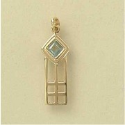 GPC SQUARE BLUE TOPAZ ON RM PENDANT