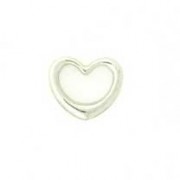 GPC WHITE GOLD 14mm TIF HEART PENDANT  =