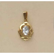 GPC 7x5mm ASST.COLOUR CZ FANCY PENDANT