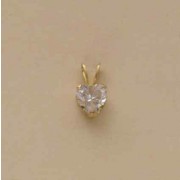 GPC 6mm HEART CZ PENDANT               -