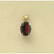 GPC 9x7mm GARNET PENDANT