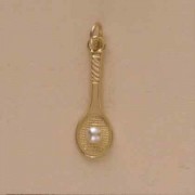 GPC TENNIS RACQUET CHARM/PEARL