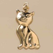 GPC LARGE HOLLOW SITTING CAT CHARM   = ]