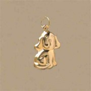 GPC SMALL HOLLOW SITTING DOG PENDANT   =