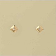 GPC DIAMOND SET 4mm POLISHED SQUARE STUD