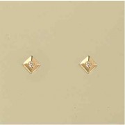 GPC DIAMOND SET 4mm POLISHED SQUARE STUD