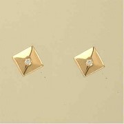 GPC DIAMOND SET 7mm POLISHED SQUARE STUD