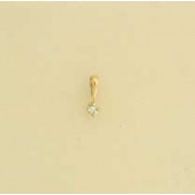 9ct 2.5pt DIAMOND CLAW SET PENDANT