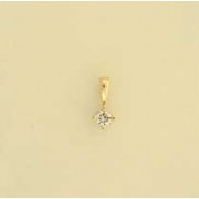 9ct 10pt DIAMOND CLAW SET PENDANT