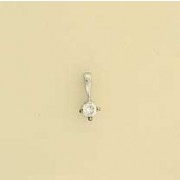 9ct WHITE 10pt DIAMOND CLAW SET PENDANT