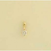 9ct 15pt DIAMOND CLAW SET PENDANT