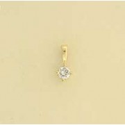 9ct 20pt DIAMOND CLAW SET PENDANT
